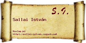 Sallai István névjegykártya